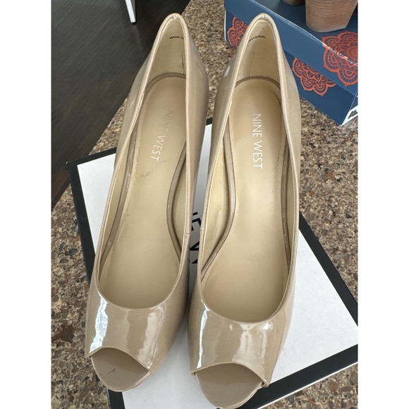 Nine West Women’s peep toe patent leather Size 7 - Picture 3 of 8